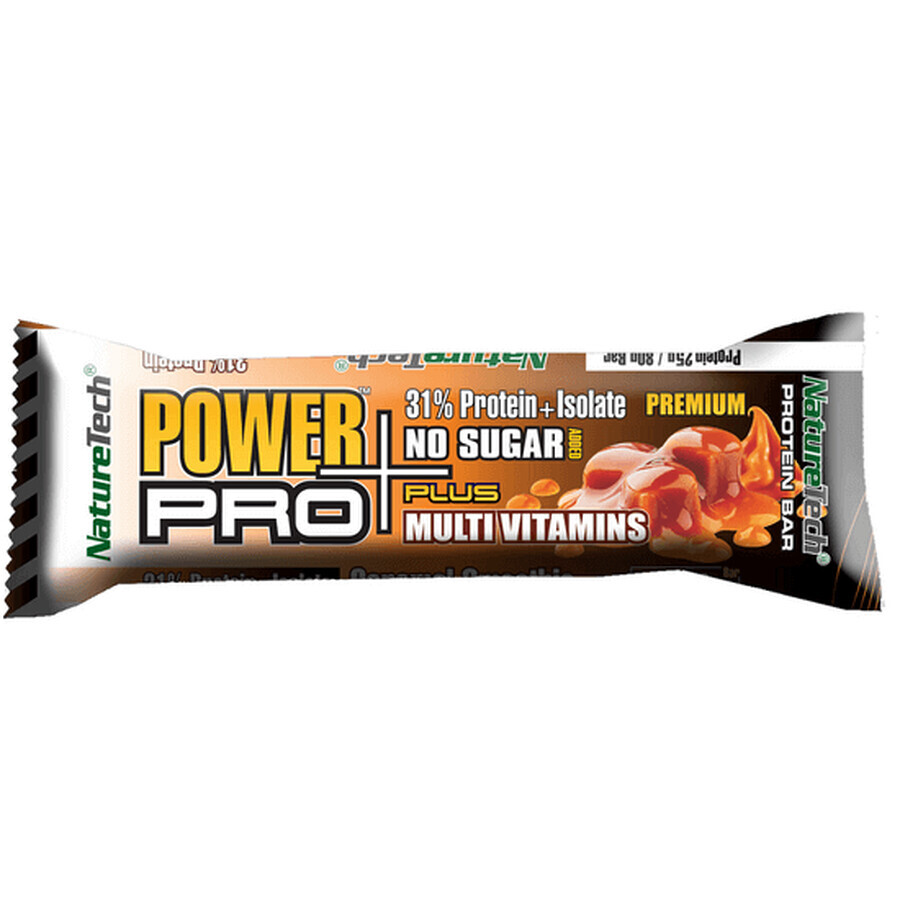 Barretta energetica al gusto di caramello Power Pro 31% Protein, 1 pz, Nature Tech