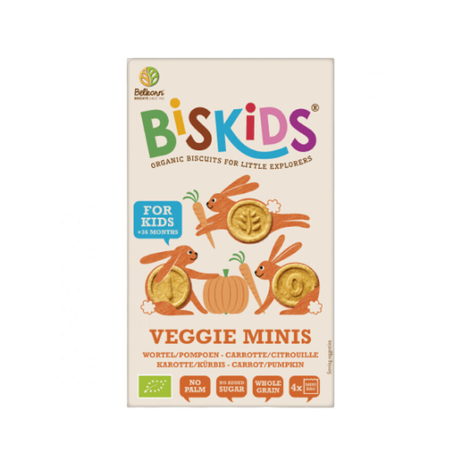 Biskids biscotti eco alla carota senza zucchero, 120 g, Belkorn