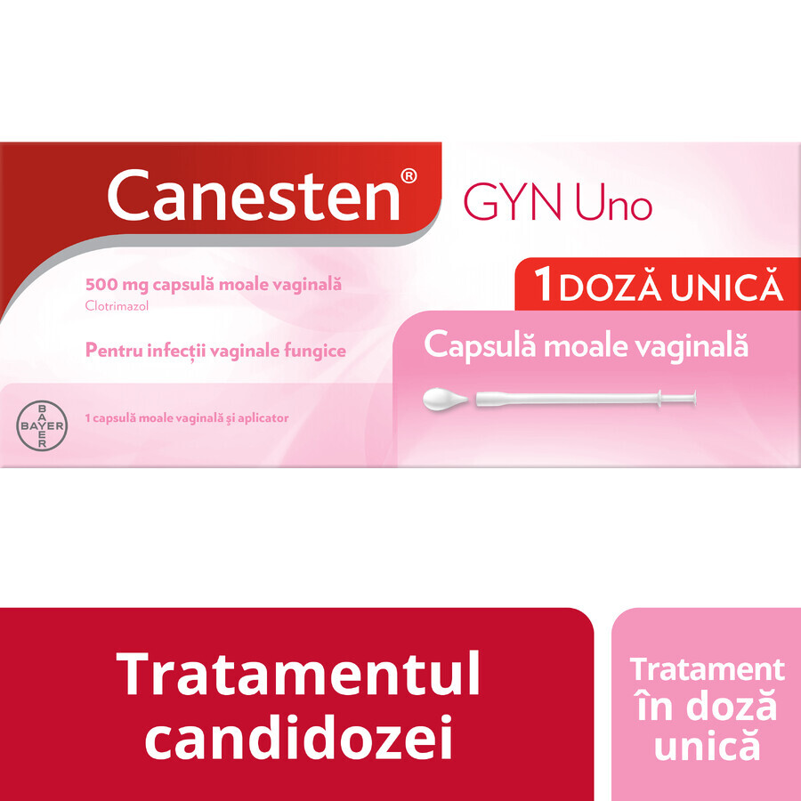 Canesten Gyn Uno 500 mg monodose 1 capsula molle vaginale, Bayer recensioni