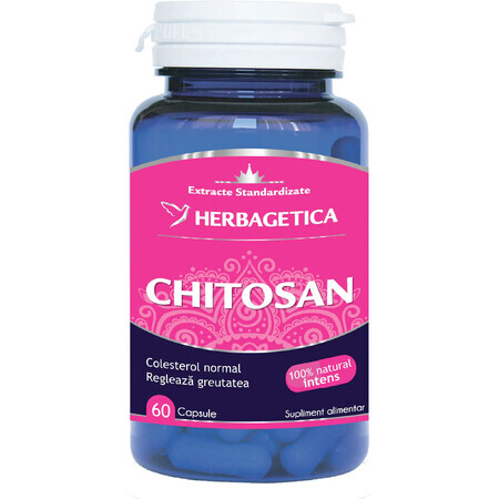 Chitosano, 60 capsule, Herbagetica