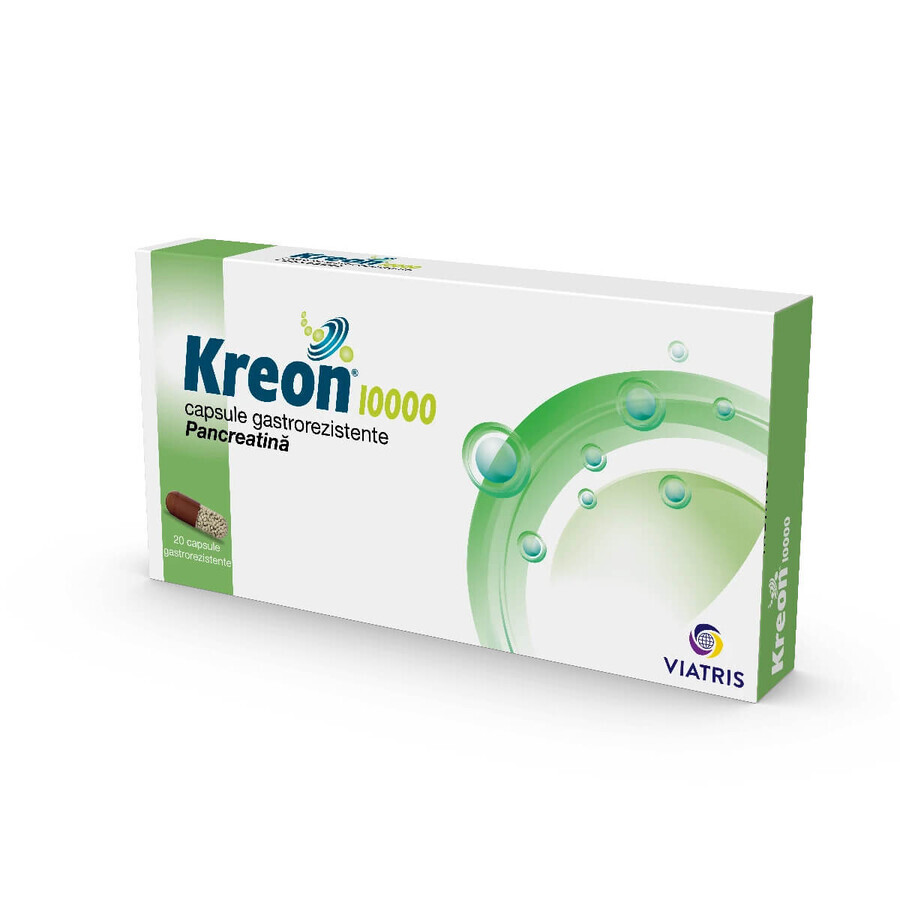 Kreon, 10.000, 20 capsule gastroresistenti, Mylan Healthcare recensioni