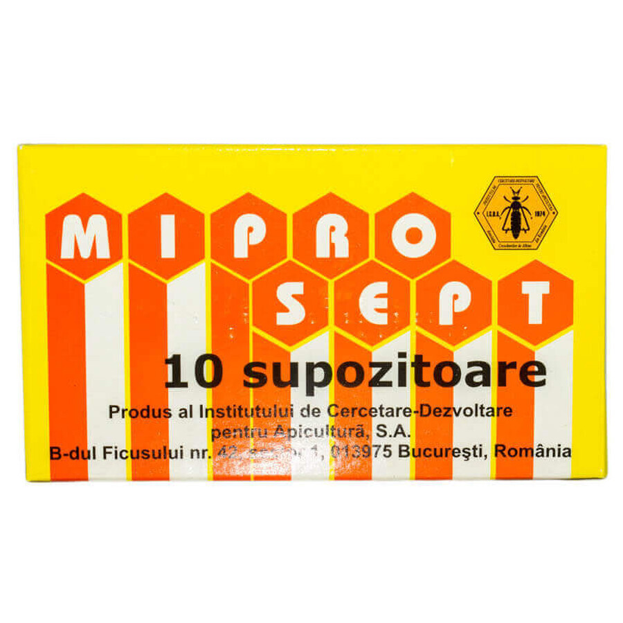 Supposte Miprosept, 10 pezzi, Apicol Institute