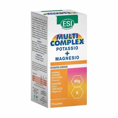 ESI Multicomplex - Potassio Più Magnesio Integratore Energetico, 90 Ovalette