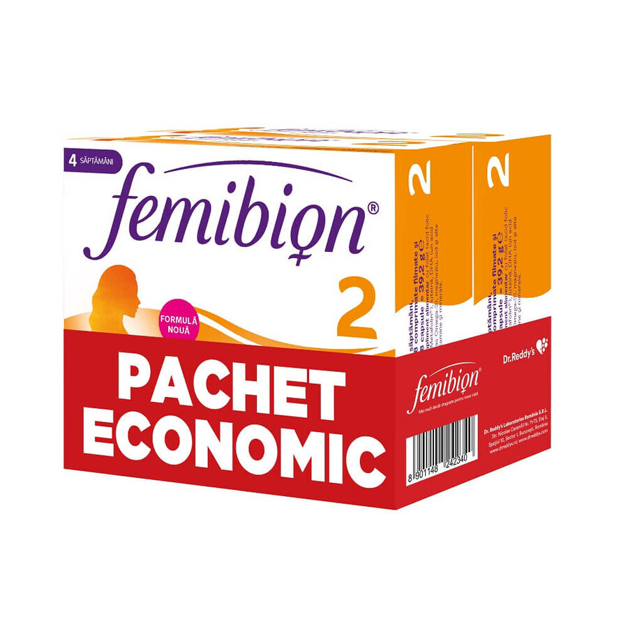 Femibion ​​​​2 Pacchetto Gravidanza e Allattamento, 56 compresse + 56 capsule, Dr. Reddys recensioni