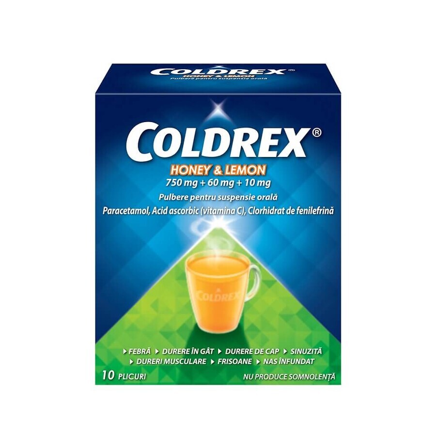 Coldrex Miele e Limone, 10 bustine, Perrigo