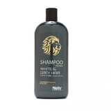 Shampoo per capelli grigi per uomo, 400 ml, Nelly Professional