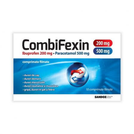 Combifexin 200 mg/ 500 mg, 10 compresse rivestite con film, Sandoz