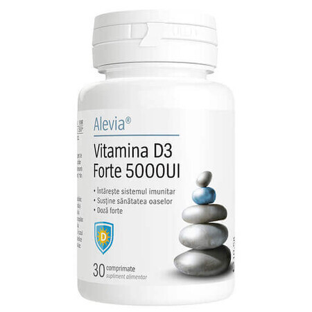 Vitamina D3 Forte 5000UI, 30 compresse, Alevia