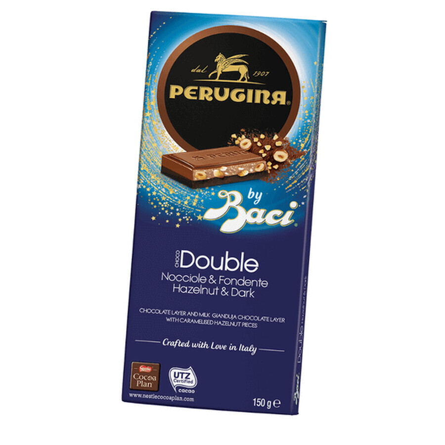 Cioccolato fondente con nocciole, Choco Double, 150g, Perugina