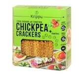 Cracker biologici senza glutine con ceci e pomodori, 80 g, Krippu