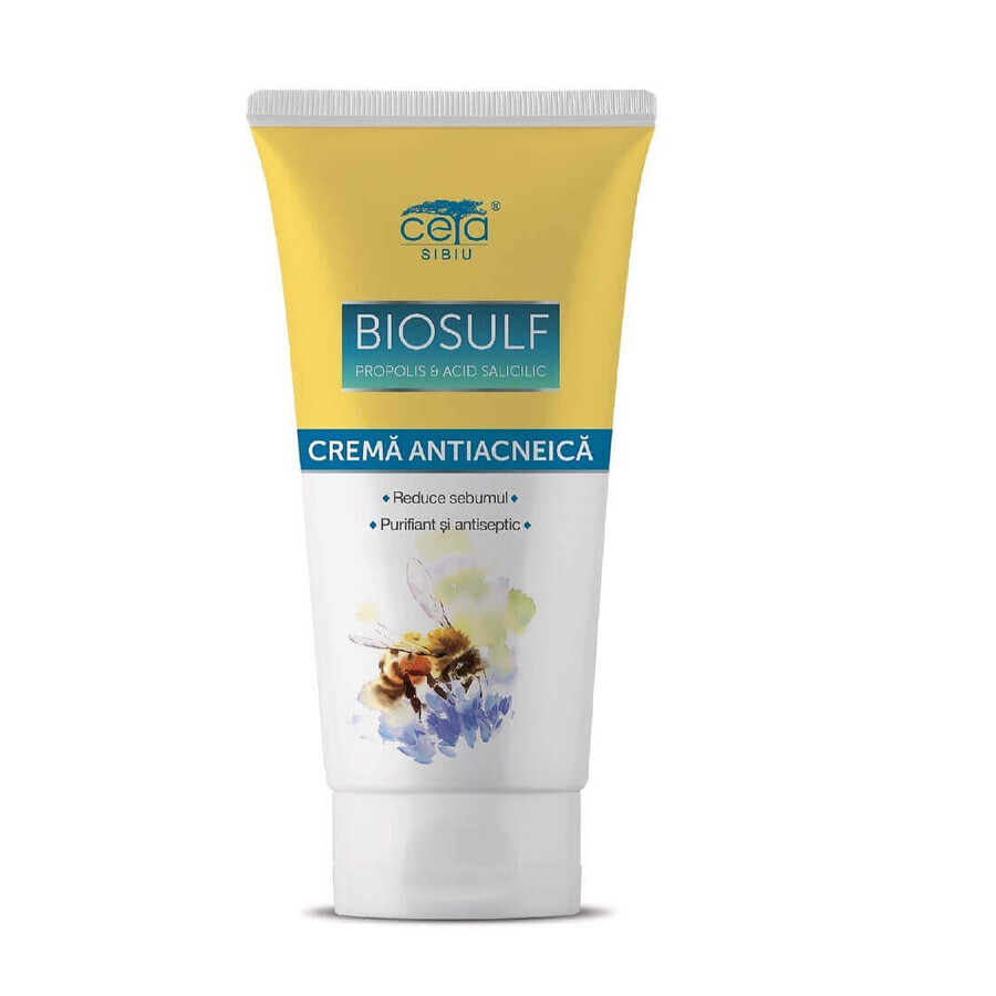 Crema anti-acne con propoli biozolfo e acido salicilico Ceta, 50 ml, Plafar