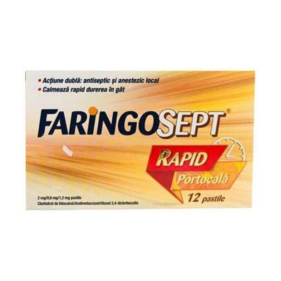 Faringosept Rapid Aranica, 2 mg/0,6 mg/1,2 mg, 12 compresse, Terapia