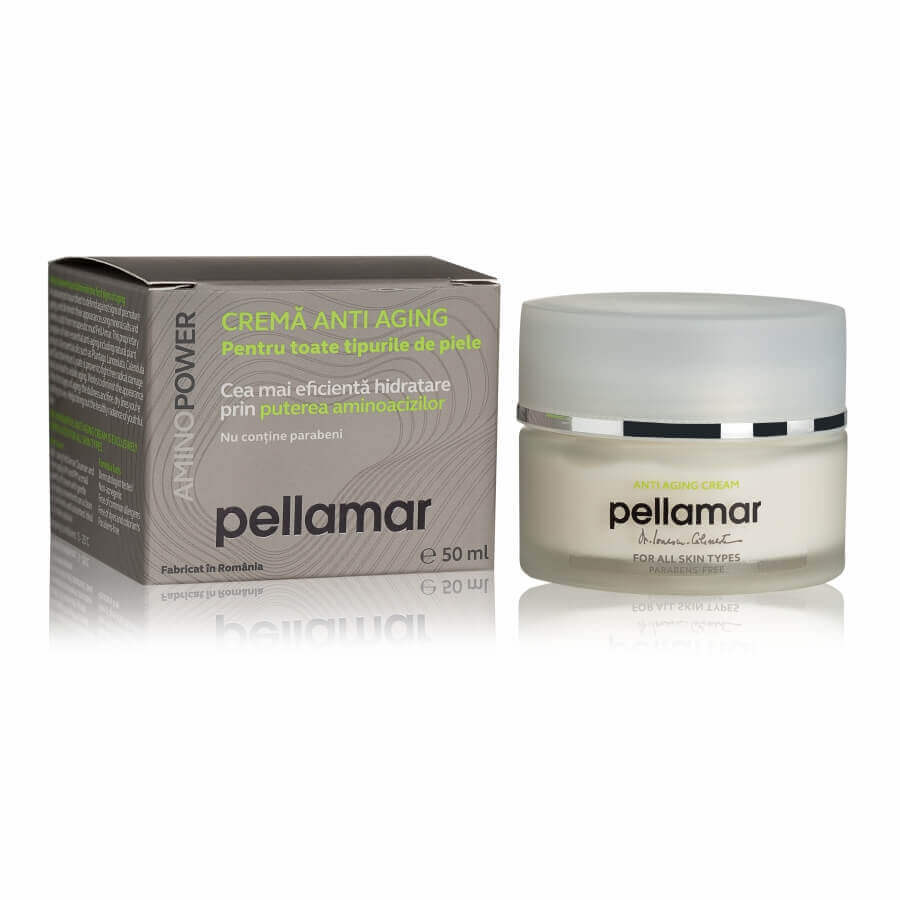 Crema antietà per tutti i tipi di pelle AminoPower, 50 ml, Pellamar