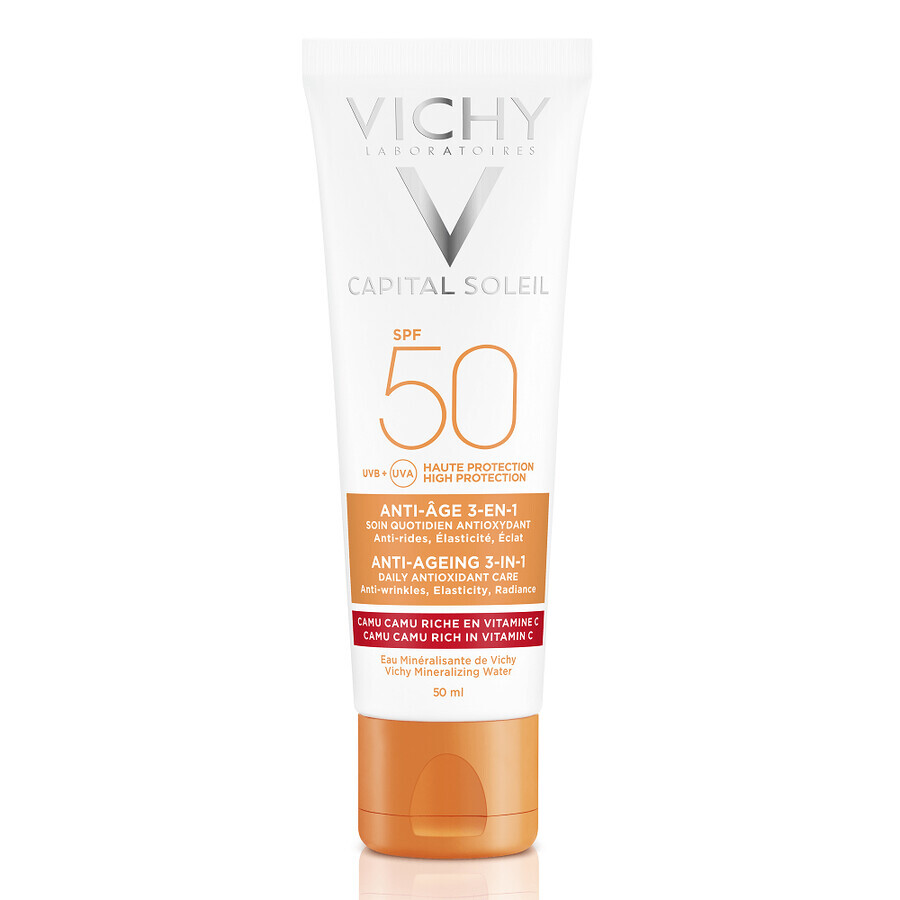 Vichy Ideal Soleil - Crema Vellutata Perfezionatrice della Pelle 50 SPF, 50ml