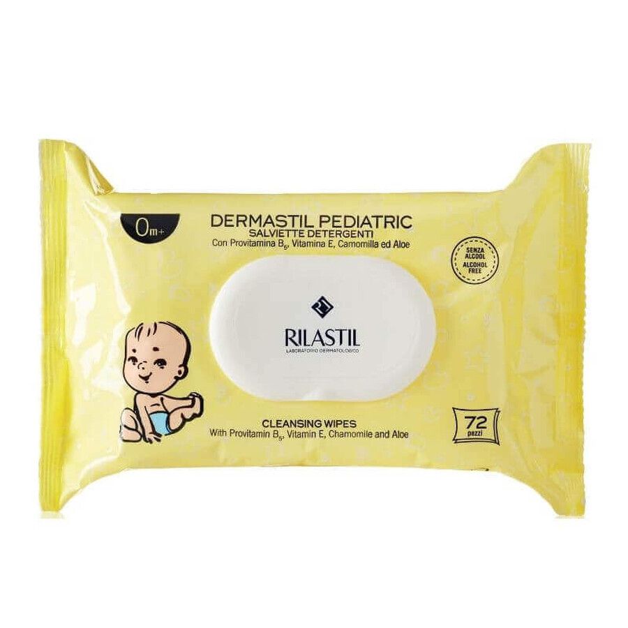 Rilastil Dermastil Pediatric - Salviette Detergenti, 72 pezzi