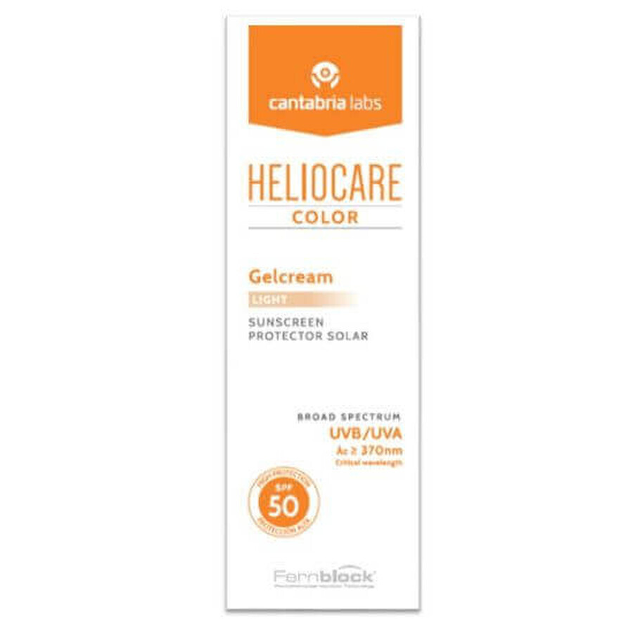 Heliocare Color Gel Cream SPF50 Light Protezione Solare Viso Colorata, 50ml