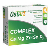 Complesso Ostart Ca + Mg + Zn + Se + D3, 30 compresse, Fiterman
