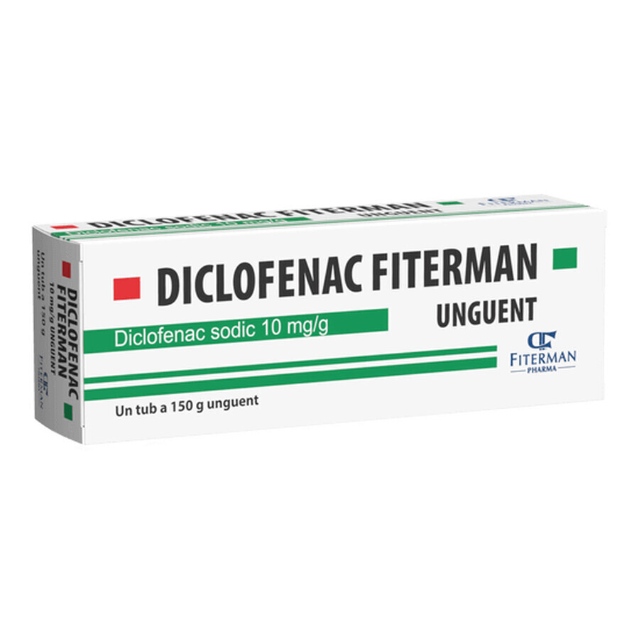 Diclofenac unguento, 10 mg/g, 150 g, Fiterman recensioni