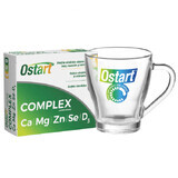 Ostart Complex Ca + Mg + Zn + Se + D3, 30 compresse + tazza, Fiterman