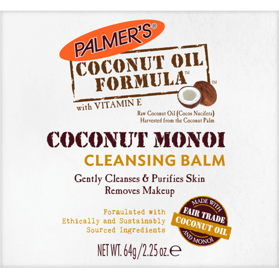 Balsamo detergente con olio di cocco e olio di Monoi, 64g, Palmer's