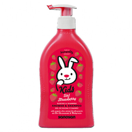Gel doccia e shampoo al gusto di fragola 2in1, 400 ml, Sanosan Kids