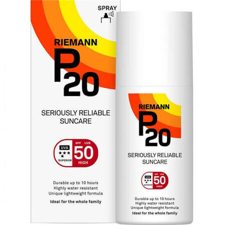 Spray protezione solare SPF 50, 200 ml, Riemann P20