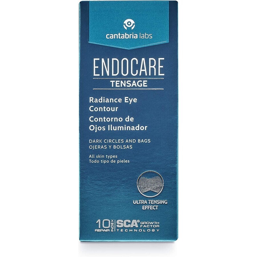 Endocare Tensage Eye Contour, Contorno occhi anti-occhiaie e borse, 15 ml, Cantabria Labs