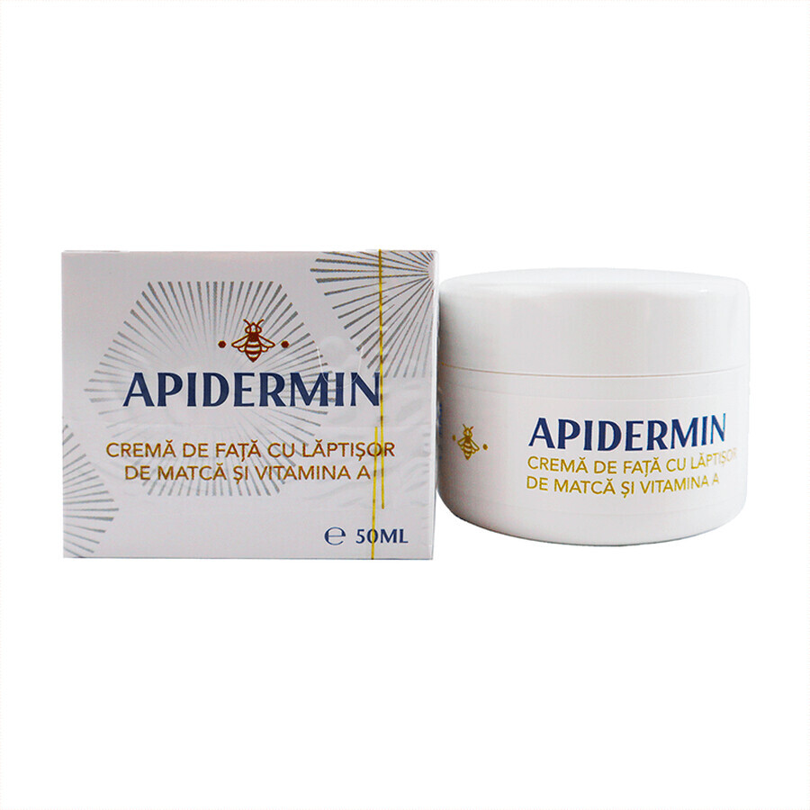 Crema viso con pappa reale e Vitamina A, Apidermin, 50 ml, Complex Apicol Veceslav recensioni