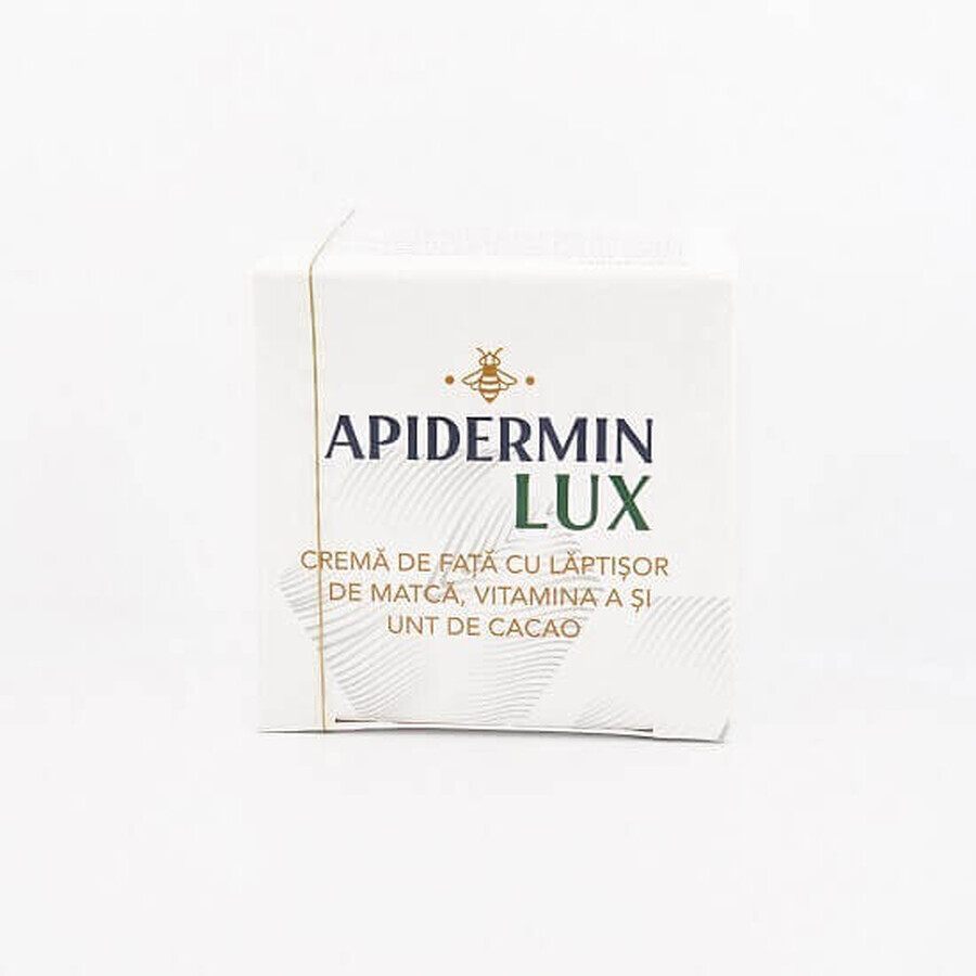 Crema viso con pappa reale, burro di cacao e vitamina A Apidermina Lux, 50 ml, Complex Apicol Veceslav recensioni