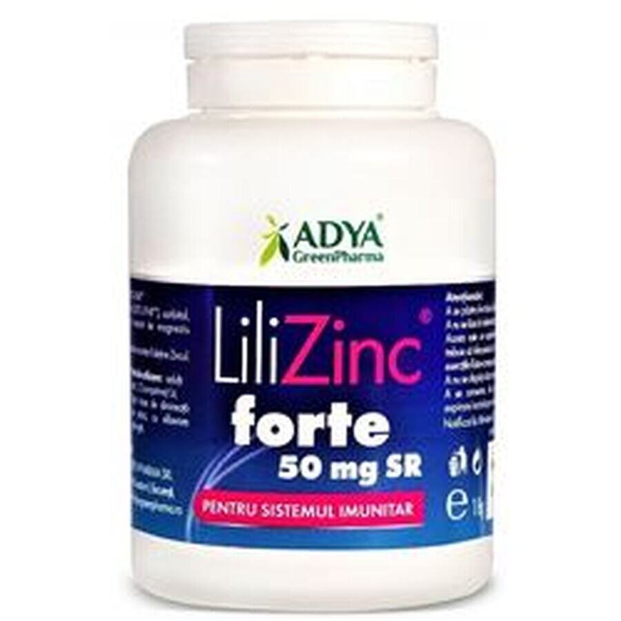 LiliZinc Forte SR 50 mg x 30 cpr Adya verde