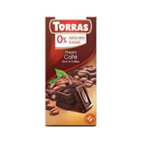 Cioccolato fondente al caffè senza zucchero e senza glutine 75g TORRAS