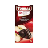 Cioccolato fondente con mele senza zucchero e senza glutine 75g TORRAS