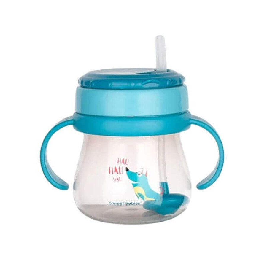 Canpol Babies Bicchiere Innovativo Con Cannuccia E Galleggiante Flip-Top 250ml 56/517
