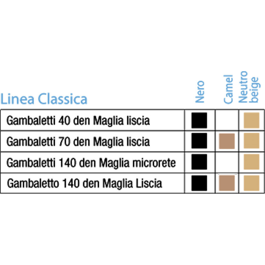 Linea Classica Gambaletto 140Den Maglia Liscia Sauber Colore Beige Taglia 3
