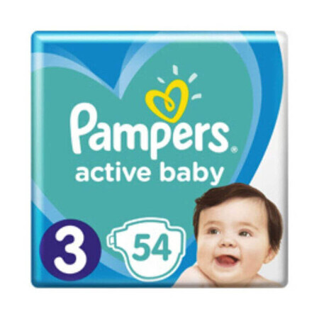 Pannolini Pampers Active Baby 3, 6-10 kg 54 pezzi