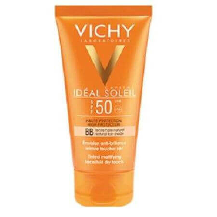 Vichy Ideal Soleil - BB Emulsione Colorata Effetto Asciutto e Mat SPF 50, 50ml