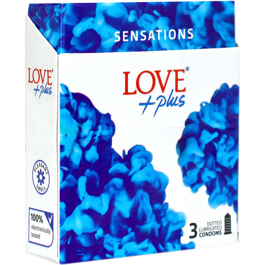 Preservativi Sensations, 3 pezzi, Love Plus