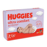 Pannolini Ultra Comfort, n. 3, 5-9 kg, 78 pezzi, Huggies