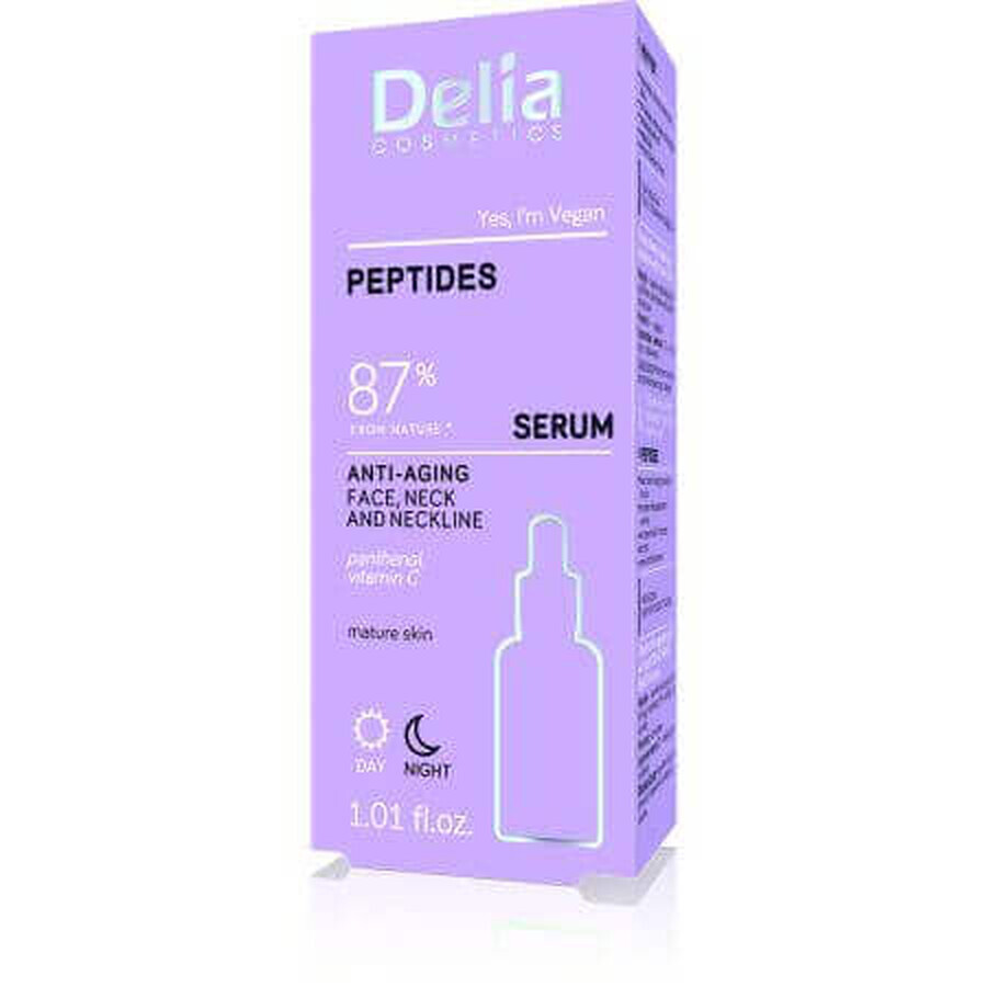 Siero antietà con peptidi Peptidi Antiage, 30 ml, Delia Cosmetics