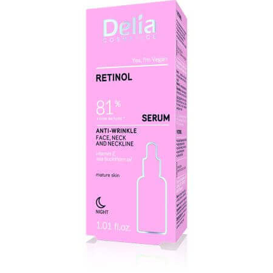 Siero antirughe con Retinolo, 30 ml, Delia Cosmetics