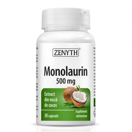 Monolaurina, 500 mg, 30 capsule, Zenyth