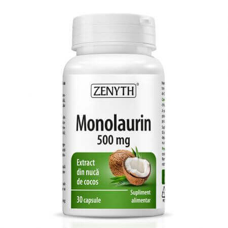 Monolaurina, 500 mg, 30 capsule, Zenyth