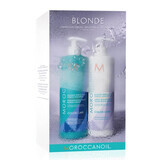 Duo Blonde Package Shampoo per capelli biondi, 500 ml + Balsamo per capelli biondi, 500 ml, Moroccanoil