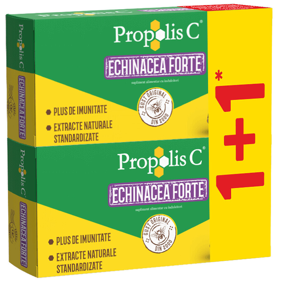 Confezione Propolis C Forte con Echinacea, 30+30 compresse, Fiterman