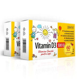 Vitamina D3 Confezione da 500 UI per bambini, 30 + 30 capsule, Zenyth