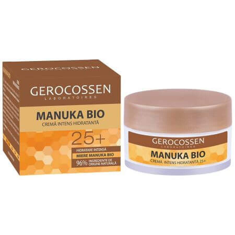 Crema idratante intensiva con miele di Manuka Bio 25+, 50 ml, Gerocossen