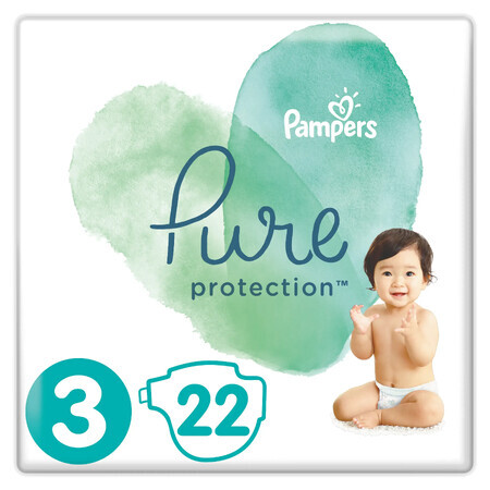 Pampers 3 Pure 6-10 kg x 22 pezzi
