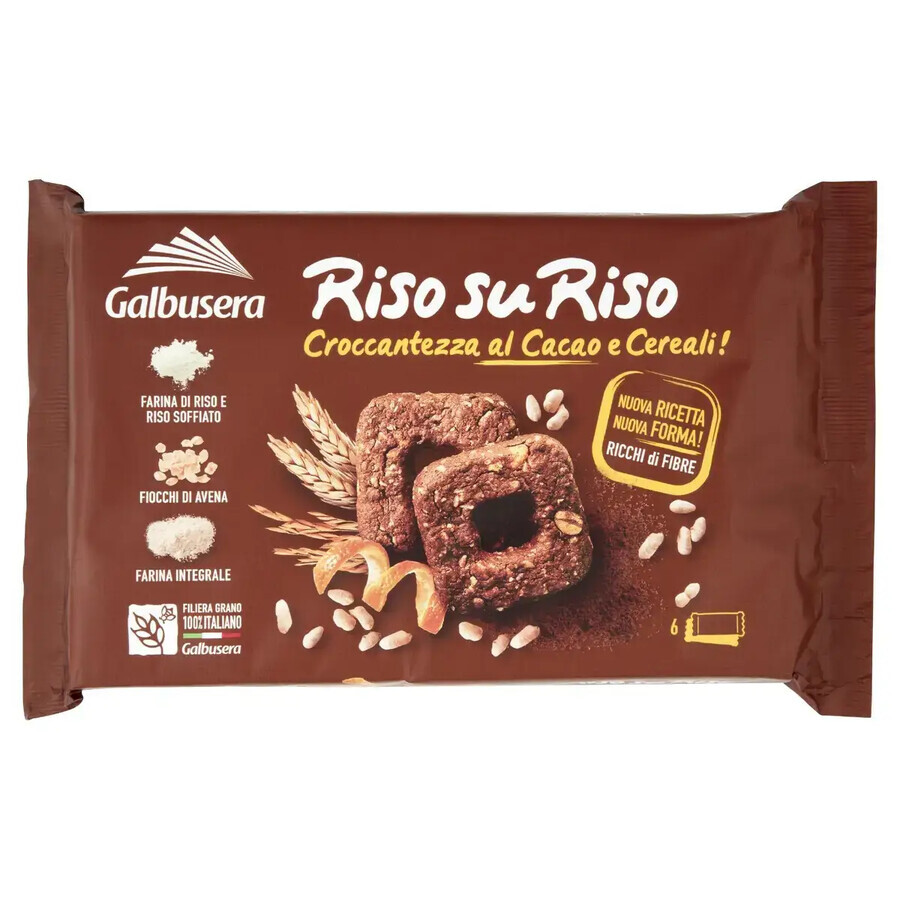Biscotti Riso su Riso Croccantezza al Cacao e Cereali, 220 g, Galbusera recensioni