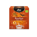 Tè biologico Rooibos, Arancia e Vaniglia, 12 bustine/24 g, Yogi Tea