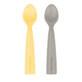 Set cucchiai in silicone, Mellow Yellow/Powder Grey, Minikoioi